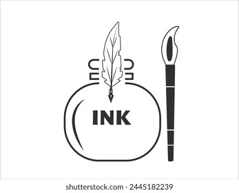 Elegant Ink Vector Design Collection, Intricate Ink Vector Illustrations, Bold Ink Vector Artwork Set, Vintage-Inspired Ink Vector Graphics