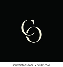 Elegant Intertwined C and O logo design. CO monogram. Modern, sophisticated branding symbol suitable for luxury fashion, design studios, and editorial logos.