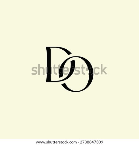 Elegant Intertwined D and O logo design. DO monogram. Modern, sophisticated branding symbol suitable for luxury fashion, design studios, and editorial logos.