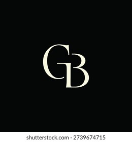 Elegant Intertwined G and B logo design. GB monogram. Modern, sophisticated branding symbol suitable for luxury fashion, design studios, and editorial logos.