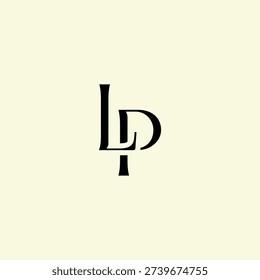 Elegant Intertwined L and P logo design. LP monogram. Modern, sophisticated branding symbol suitable for luxury fashion, design studios, and editorial logos.