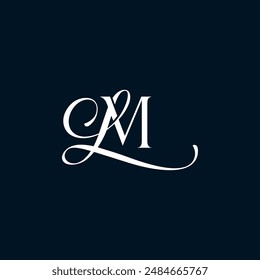 Elegant intertwined letter L and M for cosmetics logo