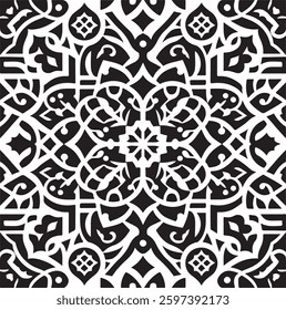Elegant Intricate Geometric Mandala Pattern