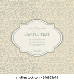 Elegant invitation card in classical style 