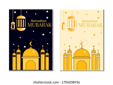Elegant Invitation Card design for Ramadan Kareem, Iftar Party celebration.