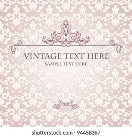 Elegant Invitation Card With Vintage Elements