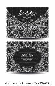 elegant invitation envelopes with floral background