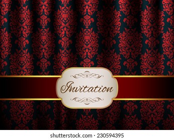 elegant invitation flyer with abstract pattern on silk fabric. Suitable for processing activities and holiday events.