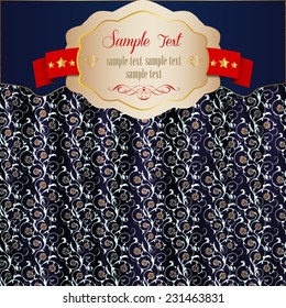 Elegant invitation flyer with abstract pattern on silk fabric. Suitable for processing activities and holiday events.