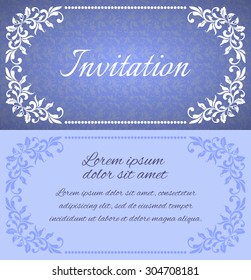 Elegant invitation layout with vintage frames. There is a place for text