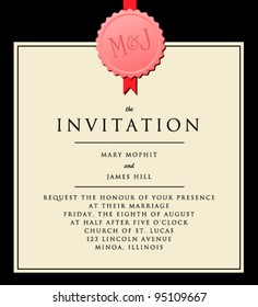 Elegant Invitation to the wedding or announcements