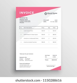 elegant invoice quotation template design
