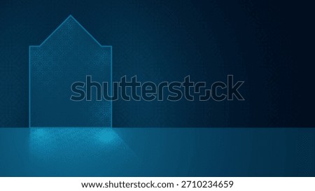 Elegant Islamic background with mosque arch shape and the shadow in light effect design. Islamic holiday background template design