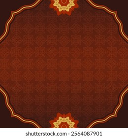 Elegant Islamic Background with Ornament Pattern on Dark Color