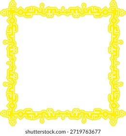 Vetor de quadro de caligrafia islâmica elegante com detalhes decorativos ornamentais. Ideal para caligrafia árabe, versos do Alcorão, citações islâmicas, desenhos do Ramadã e do Eid. Adequado para cartazes, convites, cartões comemorativos, certificados e projetos digitais ou impressos. Formato vetorial totalmente escalável e editável.