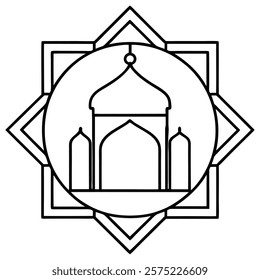 Elegant Islamic door and window silhouettes featuring traditional geometric arches and intricate designs, perfect for architectural illustrations, cultural artwork, and decorative projects.

