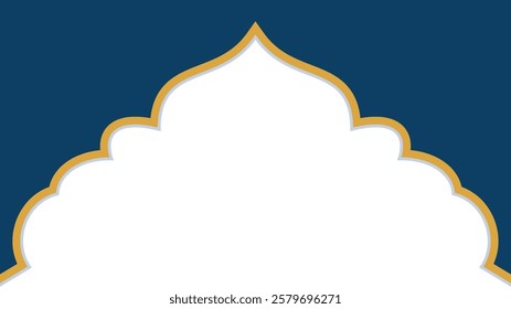 Elegant Islamic Frame Background for Ramadan and Eid Mubarak