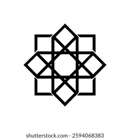 Elegant Islamic Geometric Design Elements. geometric icon symbol set for pattern, logo, decoration vector outline style. Suitable for Islamic Theme and Other Graphic Related Assets.
