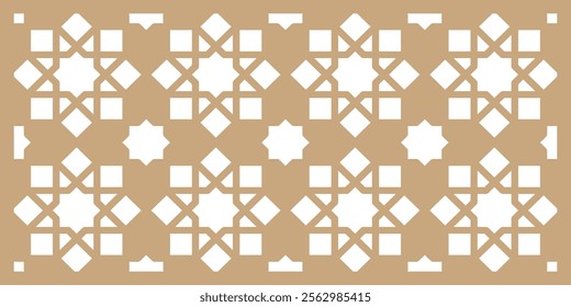 Elegant Islamic geometric design vector inspired by Arabic ornamentation, ideal for Ramadan decoration, arabesque backgrounds, and Islamic design textures.