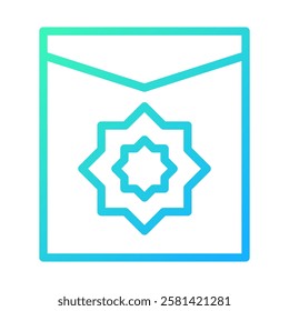 Elegant Islamic Geometric Icon with Gradient