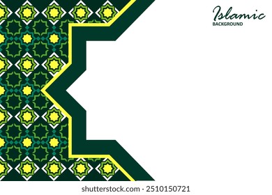 Elegantes islamisches geometrisches Muster mit einem sauberen und modernen Design. Perfekt für Ramadan, Id oder andere islamische Feiern
