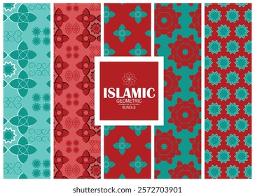 Elegant Islamic geometric seamless pattern featuring intricate symmetrical designs, perfect for backgrounds, textiles, decor, and branding with a timeless cultural essence.