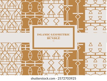 Elegant Islamic geometric seamless pattern featuring intricate symmetrical designs, perfect for backgrounds, textiles, decor, and branding with a timeless cultural essence.