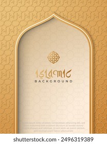 Elegant Islamic gradient cream background