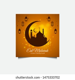 Elegant Islamic holiday Background. Eid Invitation illustration Template Design