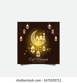 Elegant Islamic holiday Background. Eid Invitation illustration Template Design