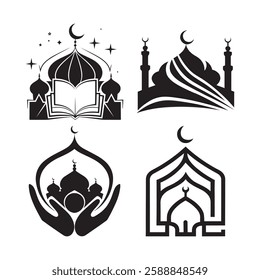 Elegant Islamic Logo Collection – Religious and Cultural Symbols