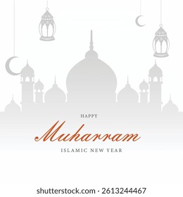 Elegant Islamic New Year background with Islamic touch illustration