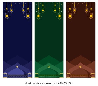 Elegant Islamic ornament banner background
