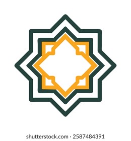 Elegant Islamic ornament vector design featuring a beautifully detailed mosque with intricate Arabic patterns. Perfect for Ramadan, Eid, Islamic events, and decorative projects.
