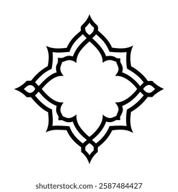 Elegant Islamic ornament vector design featuring a beautifully detailed mosque with intricate Arabic patterns. Perfect for Ramadan, Eid, Islamic events, and decorative projects.