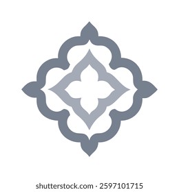 Elegant Islamic ornament vector design featuring a beautifully detailed mosque with intricate Arabic patterns. Perfect for Ramadan, Eid, Islamic events, and decorative projects.