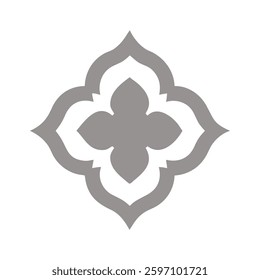 Elegant Islamic ornament vector design featuring a beautifully detailed mosque with intricate Arabic patterns. Perfect for Ramadan, Eid, Islamic events, and decorative projects.