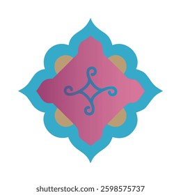 Elegant Islamic ornament vector design featuring a beautifully detailed mosque with intricate Arabic patterns. Perfect for Ramadan, Eid, Islamic events, and decorative projects.
