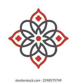 Elegant Islamic ornament vector design featuring a beautifully detailed mosque with intricate Arabic patterns. Perfect for Ramadan, Eid, Islamic events, and decorative projects.