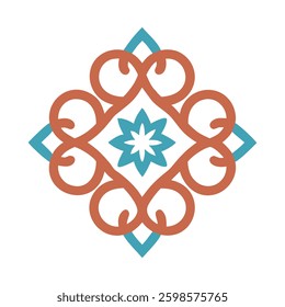 Elegant Islamic ornament vector design featuring a beautifully detailed mosque with intricate Arabic patterns. Perfect for Ramadan, Eid, Islamic events, and decorative projects.
