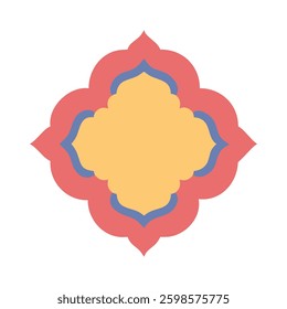 Elegant Islamic ornament vector design featuring a beautifully detailed mosque with intricate Arabic patterns. Perfect for Ramadan, Eid, Islamic events, and decorative projects.