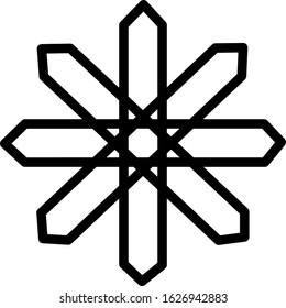 Elegant Islamic pattern isolated on the white background. 