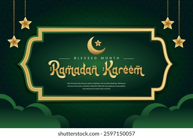 Elegant and Islamic Ramadan Kareem Greeting