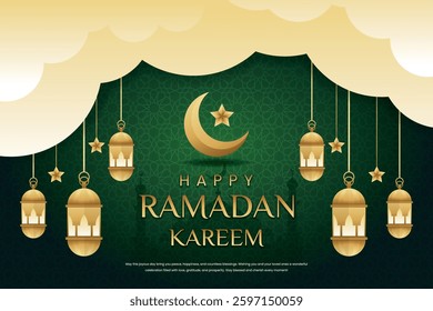 Elegant and Islamic Ramadan Kareem Greeting