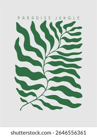 Elegante hoja tropical aislada, ideal para la marca ecológica, estampados de moda natural y decoración minimalista.