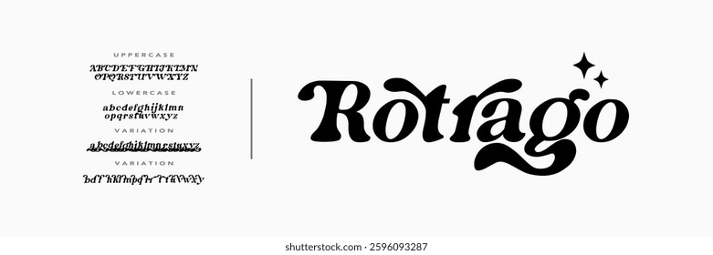 Elegant Italic Font ,Gelato style,Uppercase Lowercase , Classic Lettering Minimal Fashion Designs. Typography modern serif fonts regular decorative vintage concept. vector illustration
