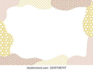 Elegante patrón japonés de fondo fluido para otoño