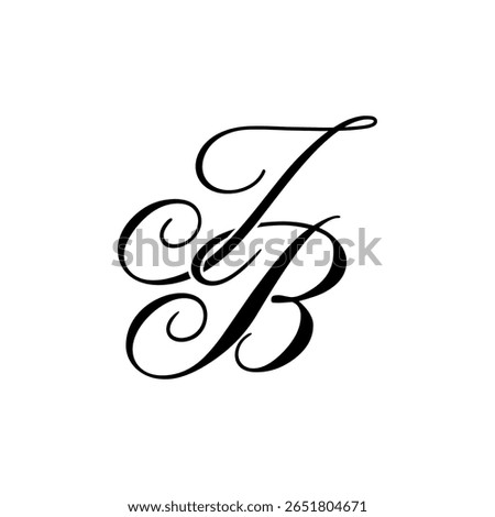 Elegant JB Monogram Logo Design, perfect for luxury branding, boutique identity, or personal logo designs.	
