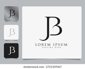 Elegante logotipo de JB Monogram para una identidad de marca moderna