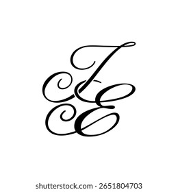 Elegante JE Monogram Logo Design, perfeito para marcas de luxo, identidade boutique, ou designs de logotipo pessoal.	
